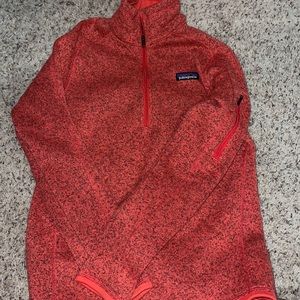 Women coral medium Patagonia quarter zip